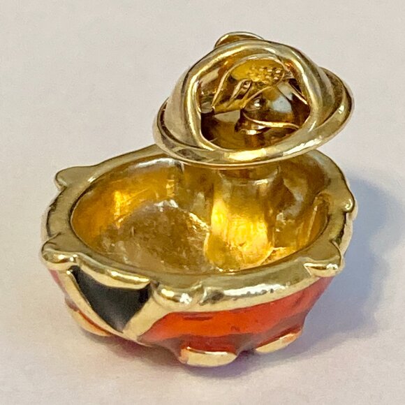 Vintage AVON Love Bug Brooch Pin Ladybug Insect Hearts Enamel Rhinestone Eyes - Picture 11 of 14